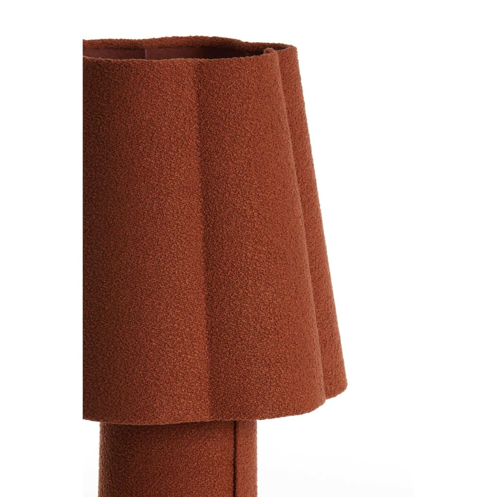 Tischleuchte aus Textil, terrakotta, Ø25cm - Maisons Du Monde