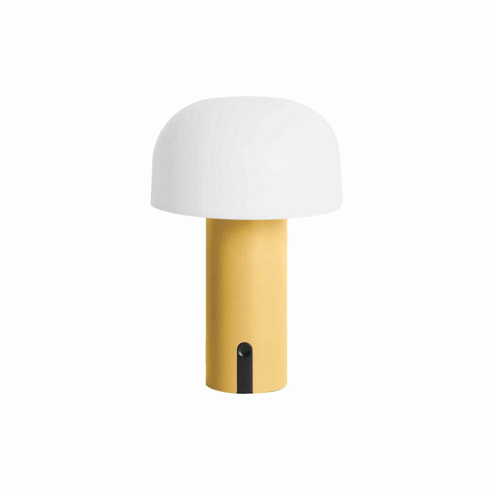Leitmotiv Tischleuchte aus Plastik, gelb, Ø15cm style modern - Pes - Polyester