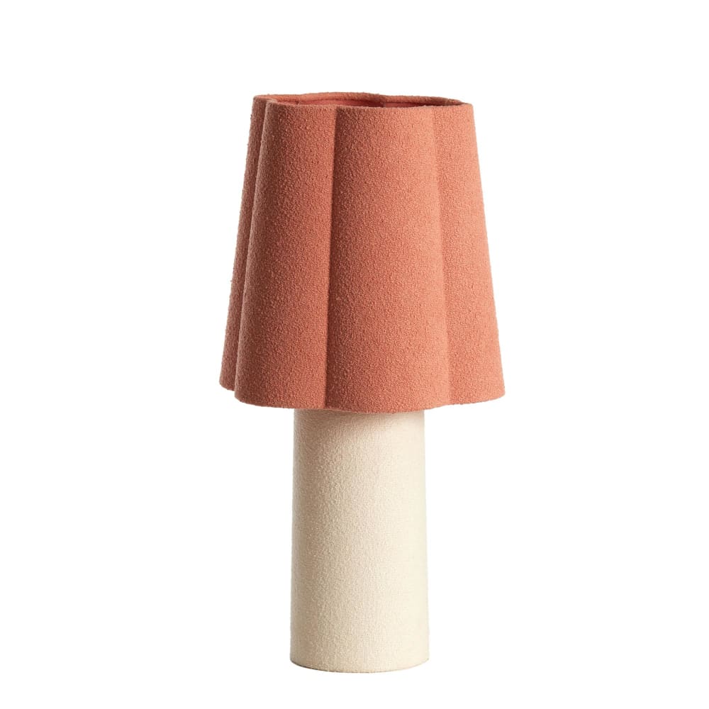 Lampe de Table textile rose tendre Ø25cm