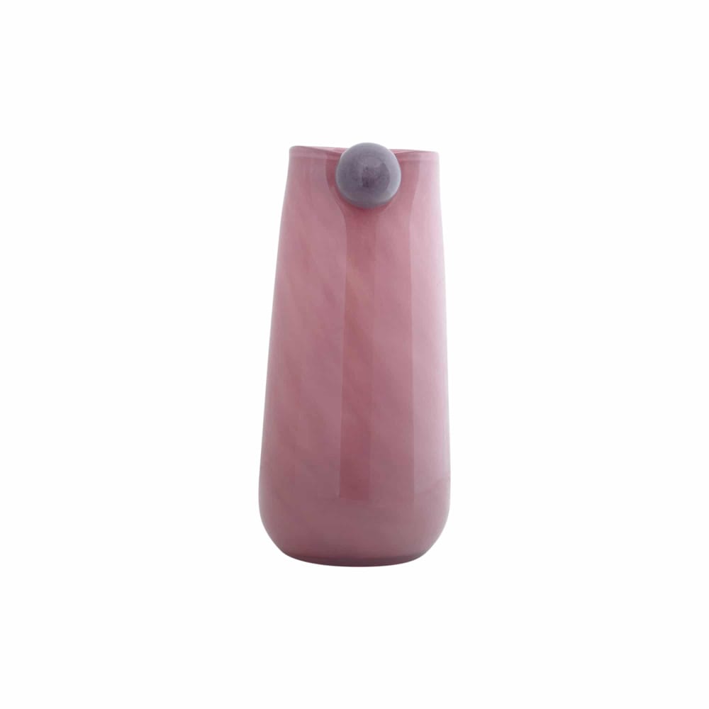 Vase verre rose Ø16cm