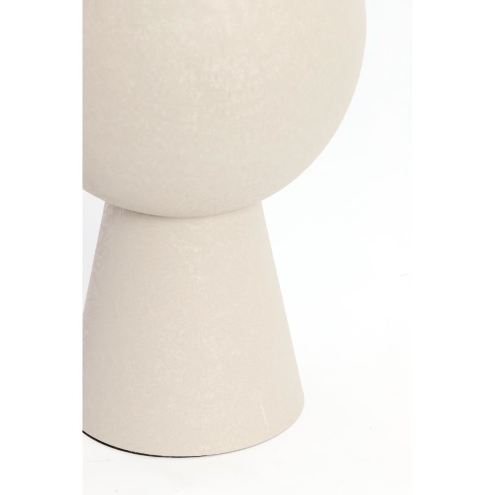 Vase aus Metall, hellgrau, Ø25cm - Maisons Du Monde
