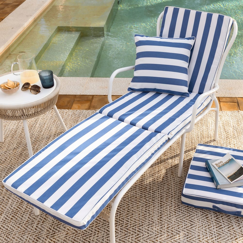 Matelas de sol en polyester bleu 60x190cm