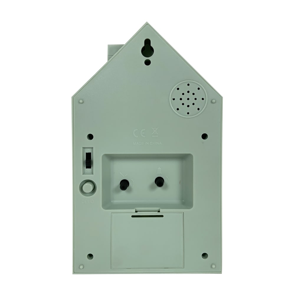 Réveil coucou maison vert 12.5x6.5x21.5cm