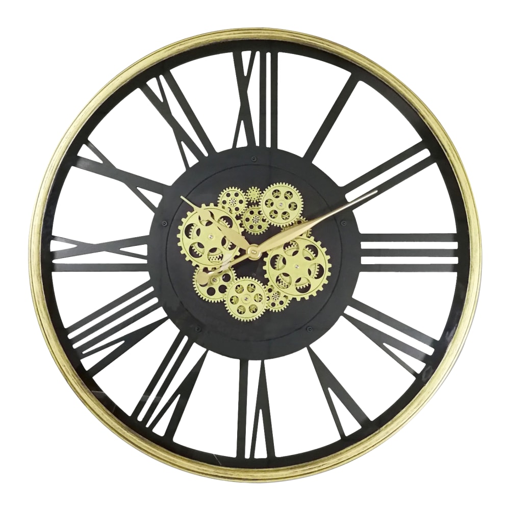 Horloge mécanismes sans fond 80cm dore