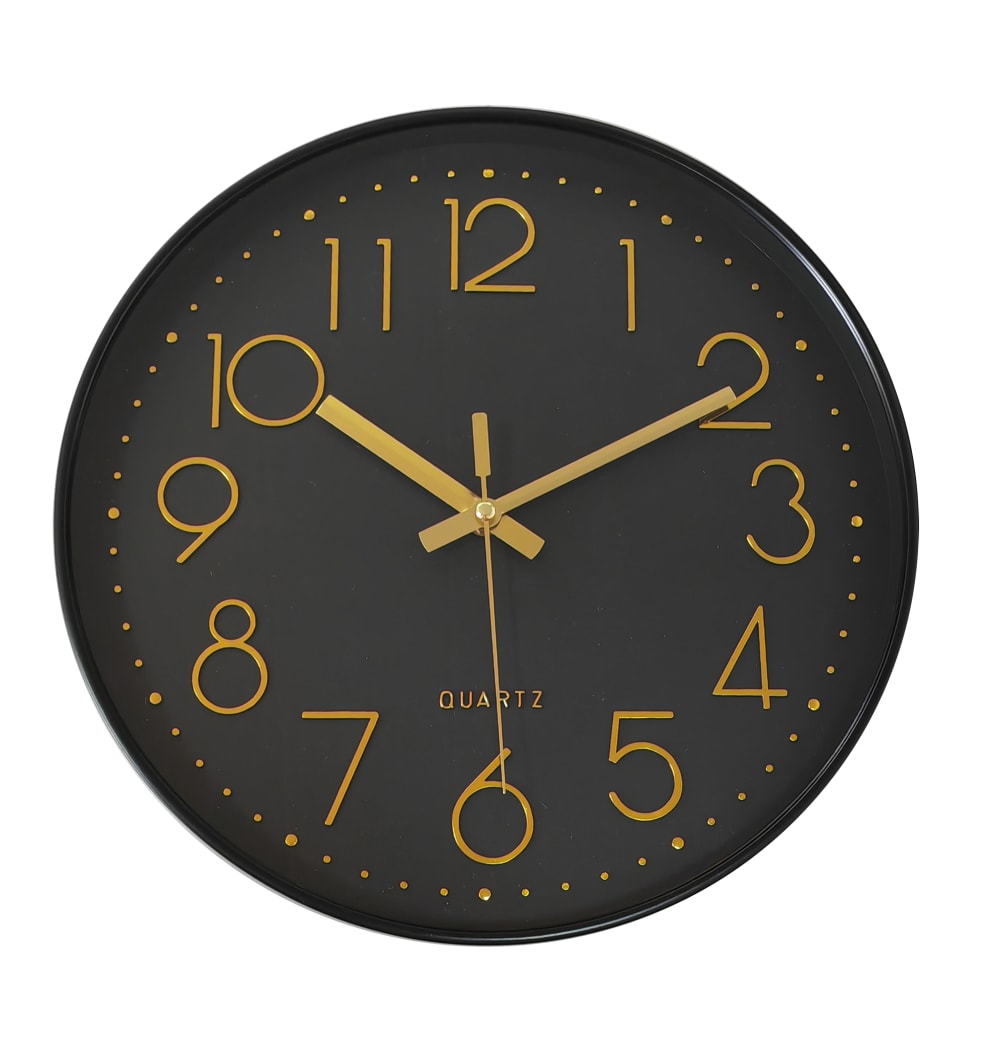 Horloge color block 30.5cm noir