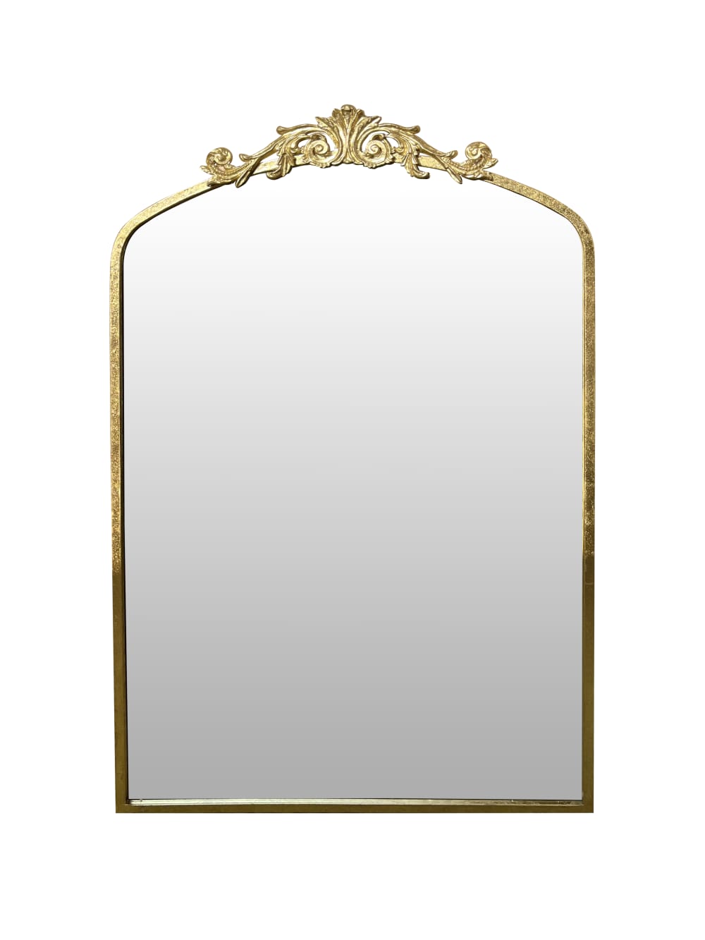 Miroir fronton métal doré 60.5x93cm