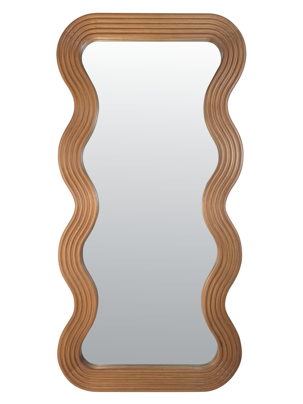 Miroir vagues bois miel 60x120cm