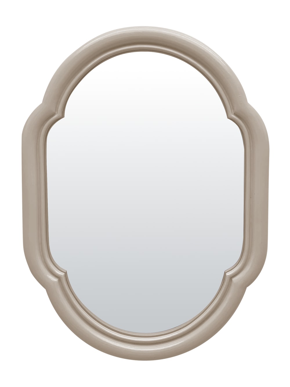 Miroir color arrondi beige 17,5x23,8cm