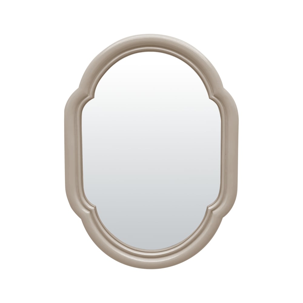 Miroir color arrondi 17,5x23,8cm beige