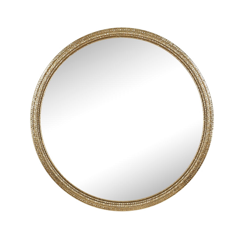 Miroir métal doré diam 80cm