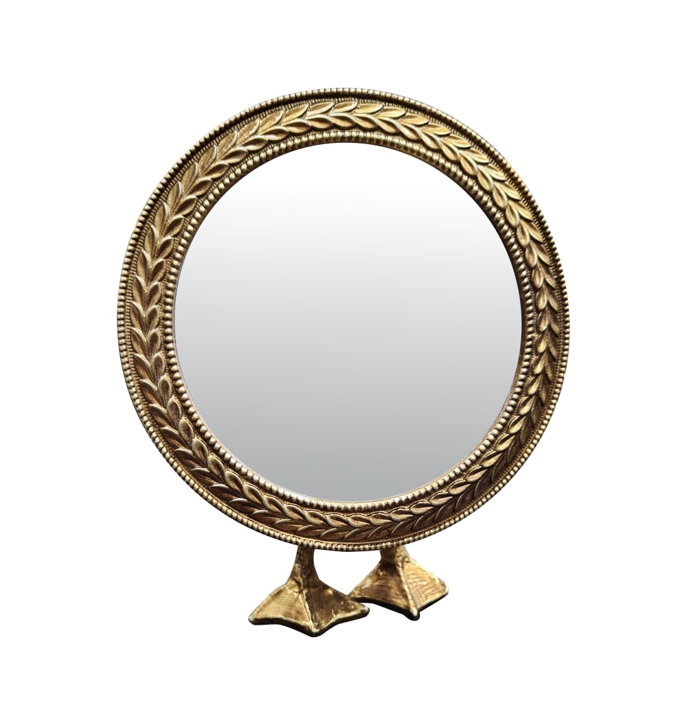 Miroir à poser canard doré 12.8x6x15.8cm