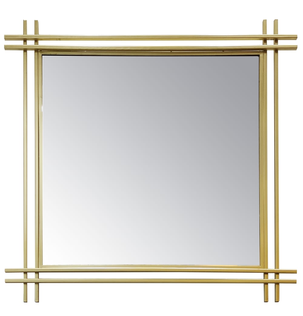 Miroir métal doré 80x80cm