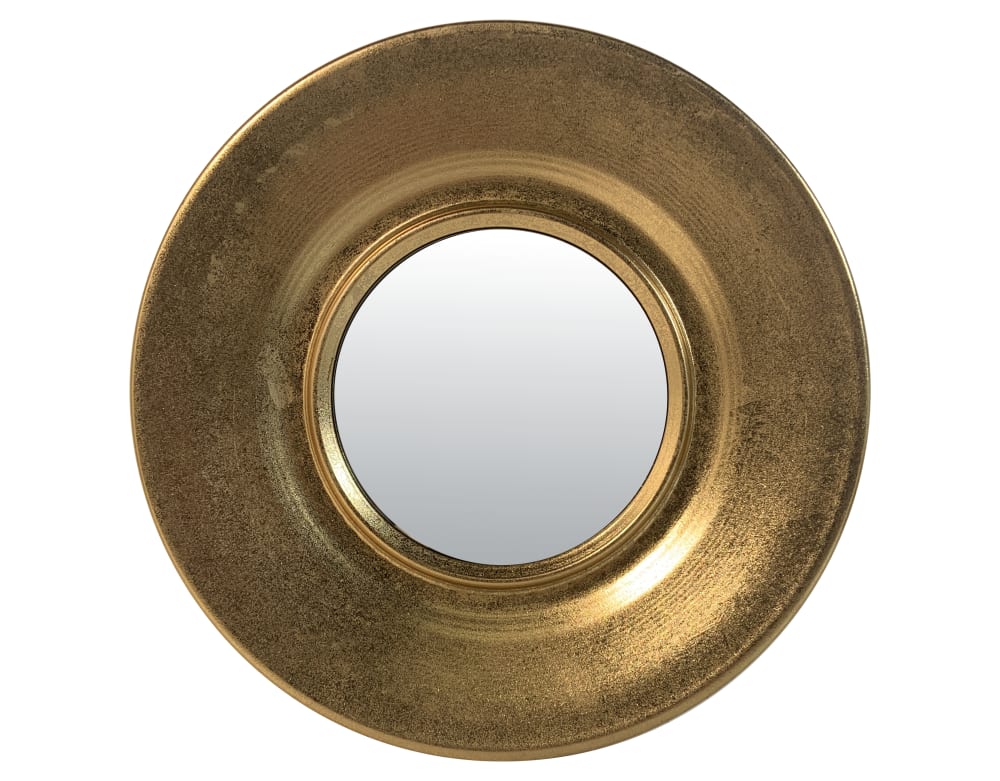 Lot de 3 miroirs métal ronds 30/26/24cm dore