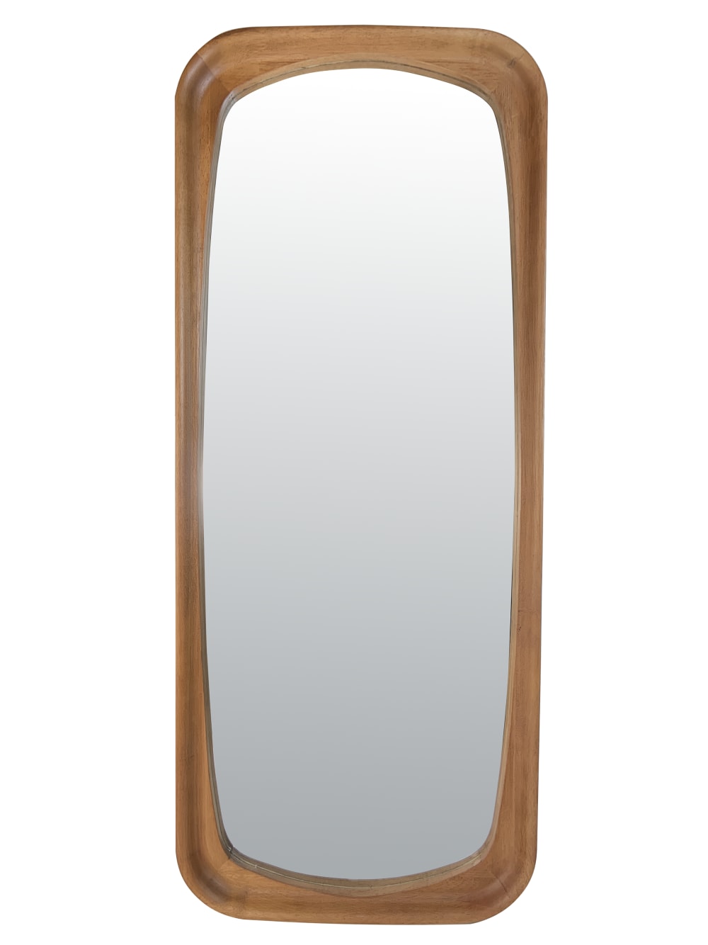 Miroir arrondi bois brun 50x122cm