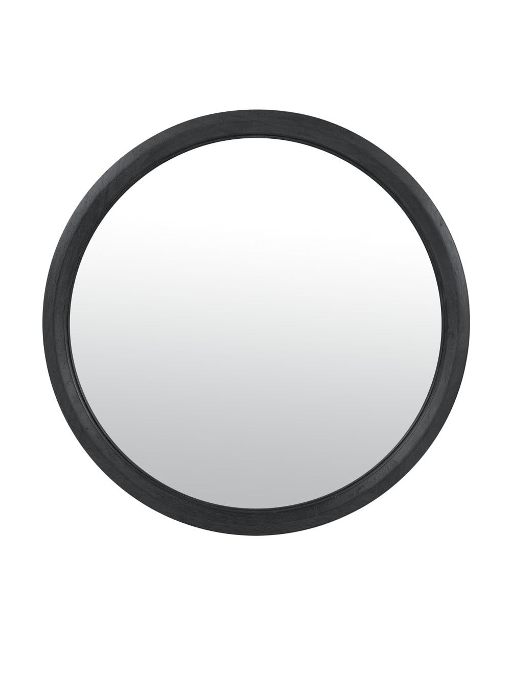 Miroir rond bois noir 42.5cm