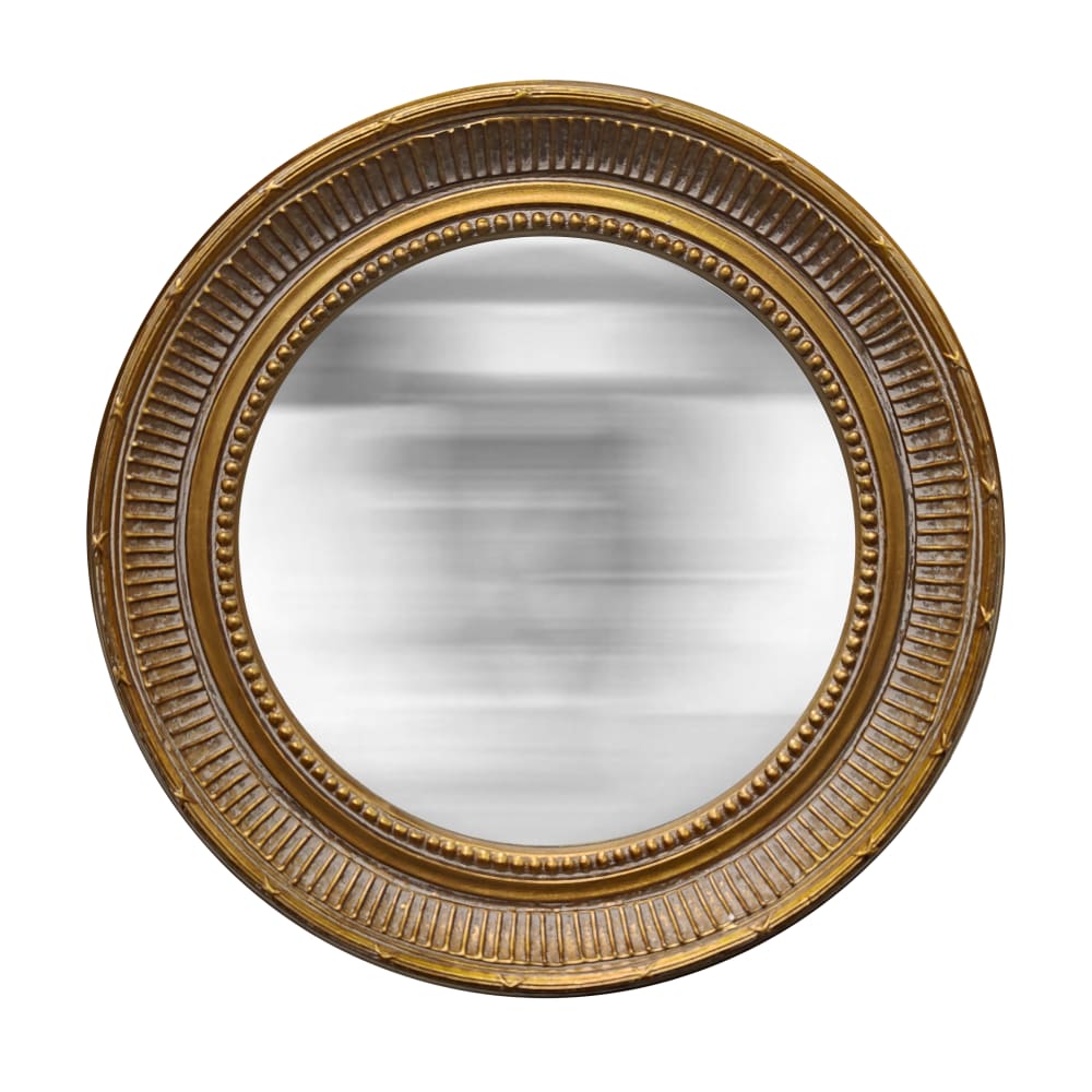 Miroir convexe doré 28cm int et 38cm ext