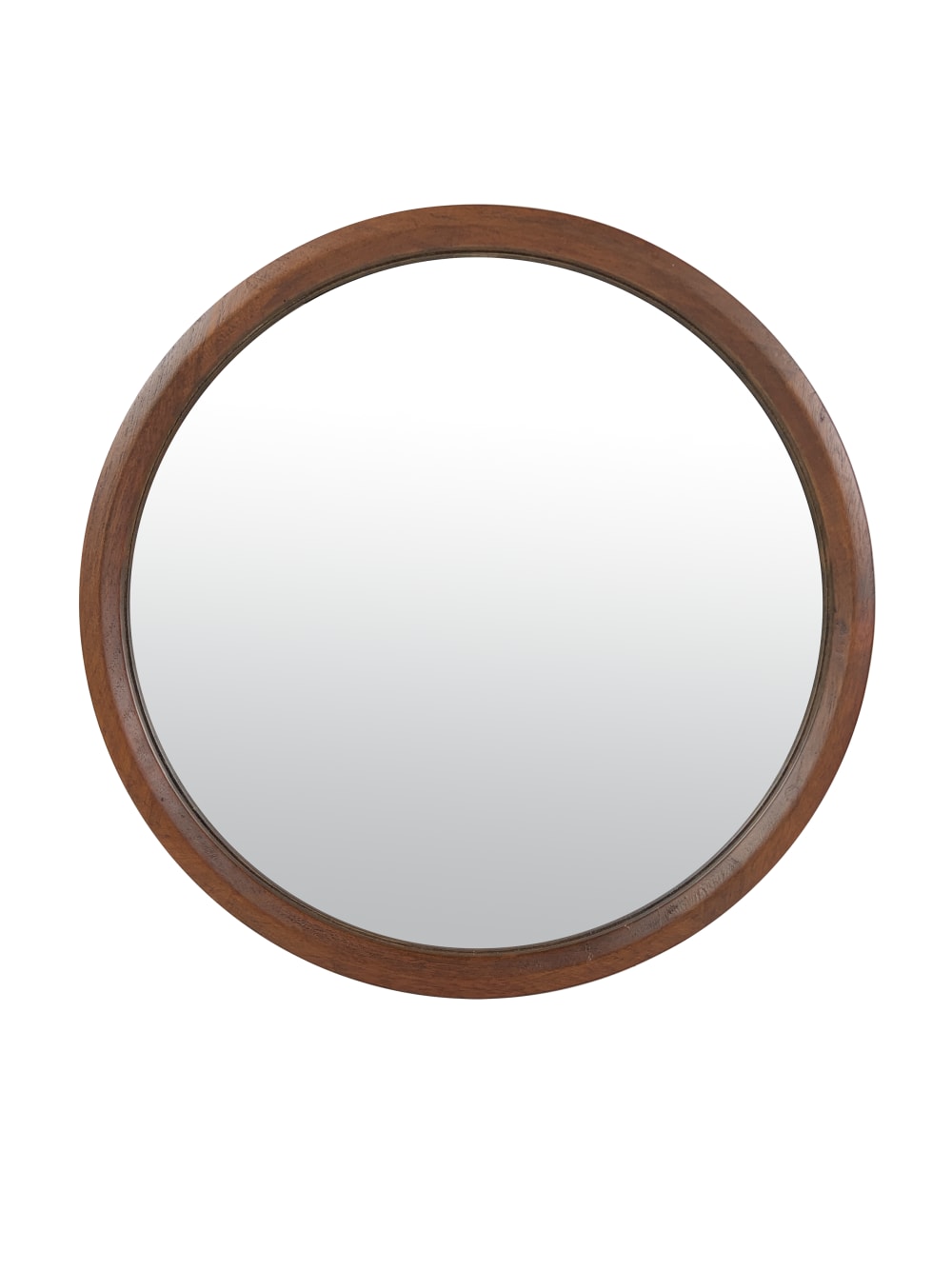 Miroir rond bois brun 42.5cm