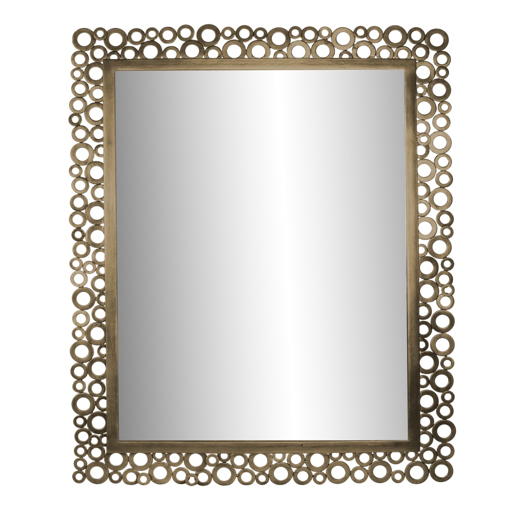 Miroir métal doré bulles 98.5x78cm