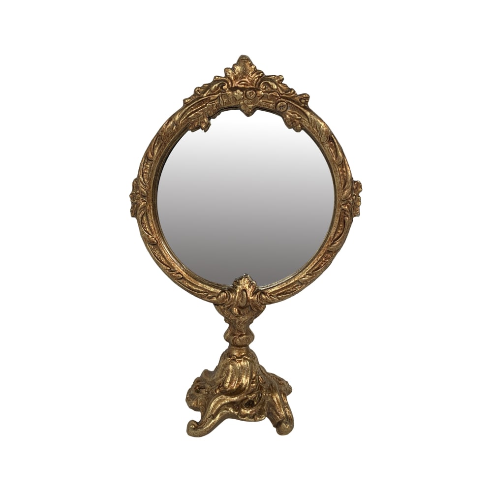 Miroir sur pied 12,5x6x19cm dore