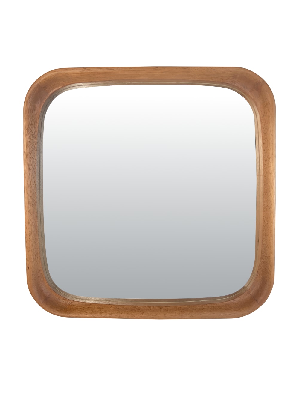 Miroir arrondi bois brun 61x61cm