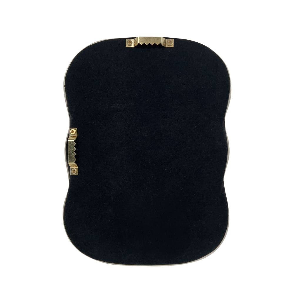 Miroir color ondulé 14x19,5cm beige
