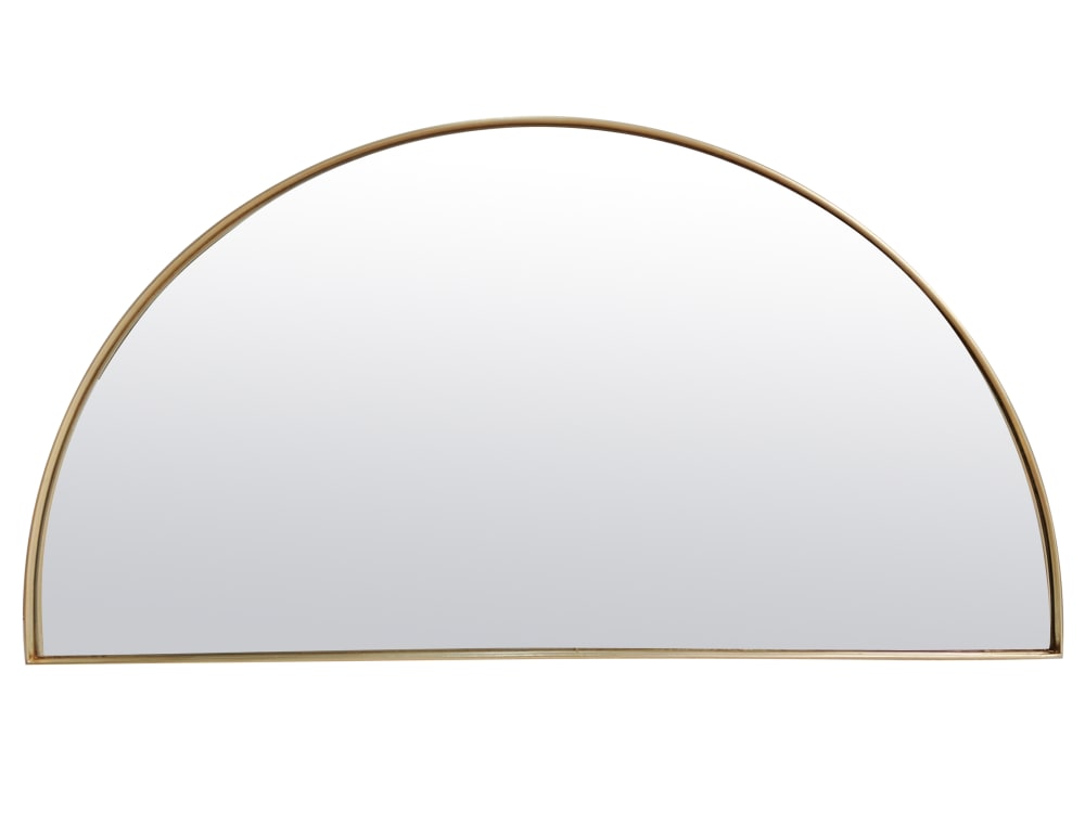 Miroir fin doré demi cercle 50x100cm
