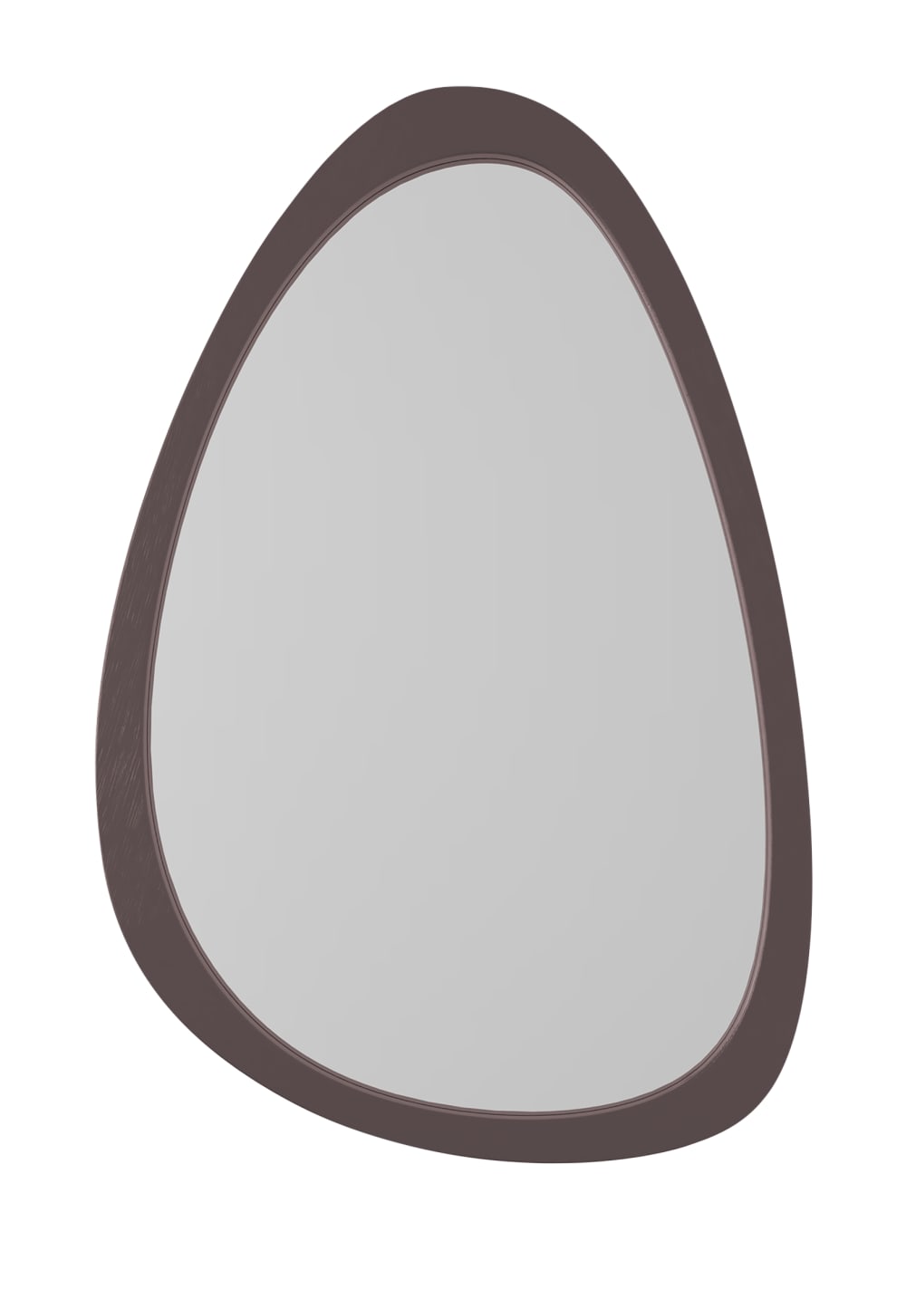 Miroir organique bois brun 40x60cm