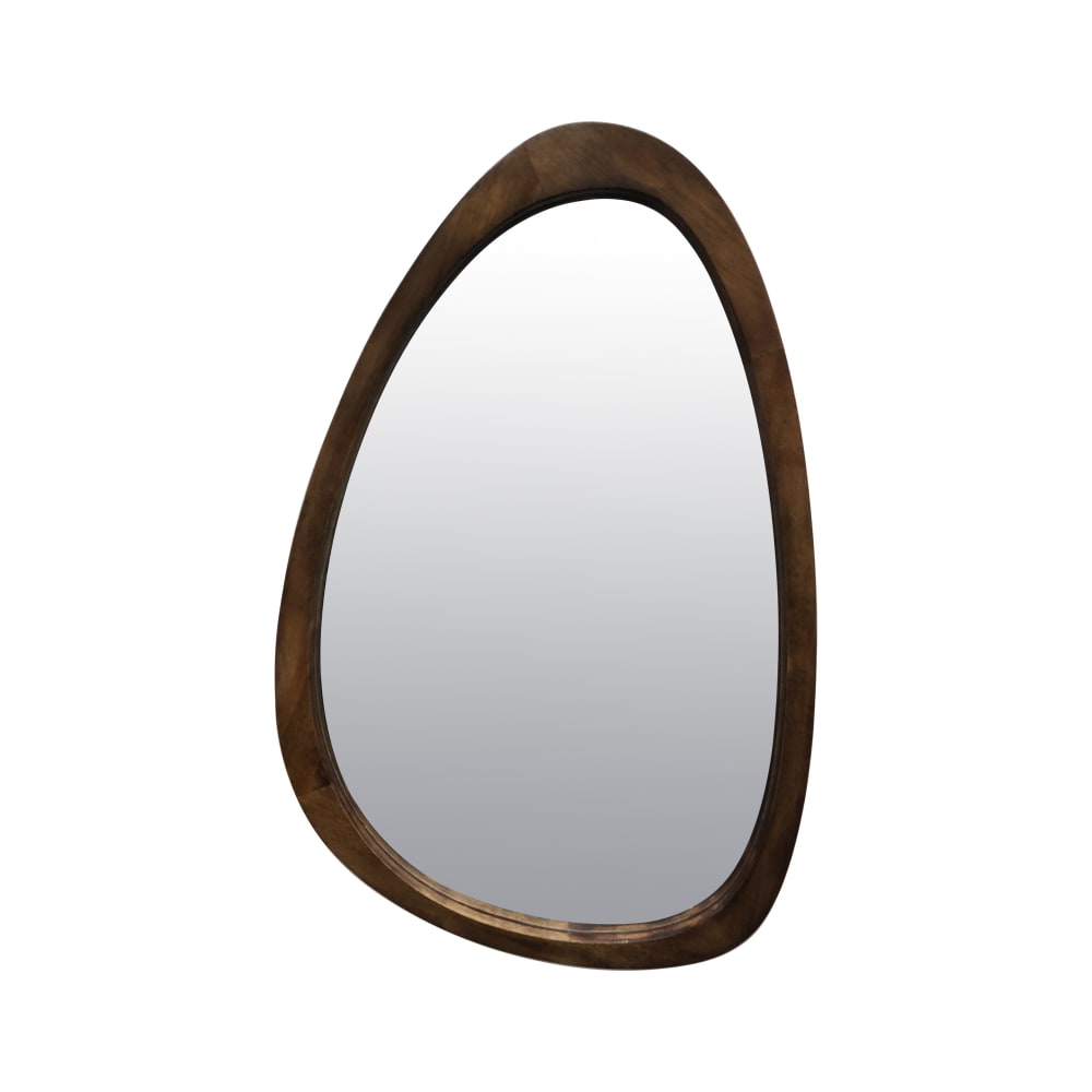 Miroir organique bois 40x60cm marron