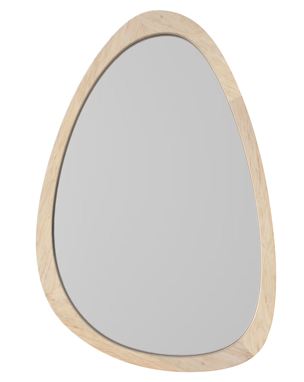 Miroir organique bois clair 40x60cm