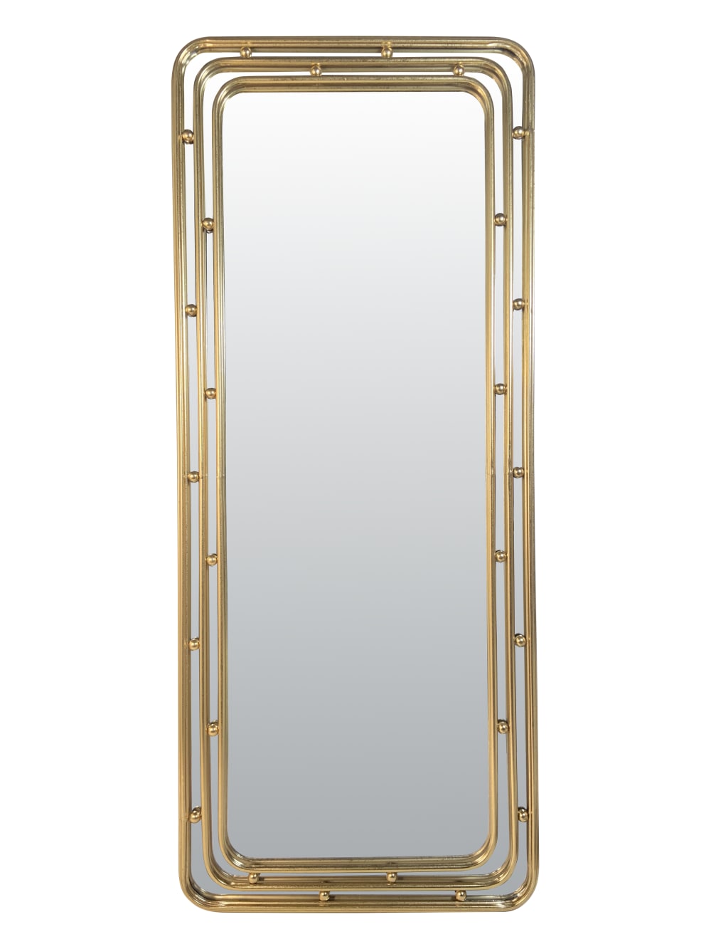 Miroir métal doré arrondi 50x120cm