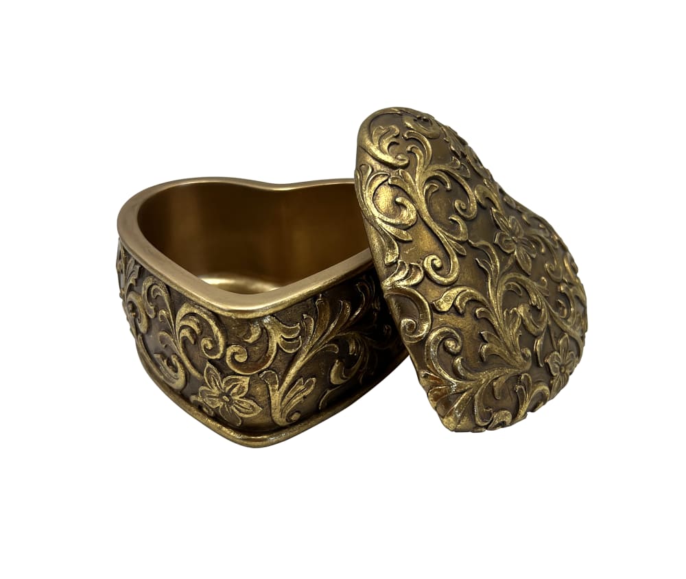 Boite coeur doré 11x11x6,5cm - Maisons du Monde