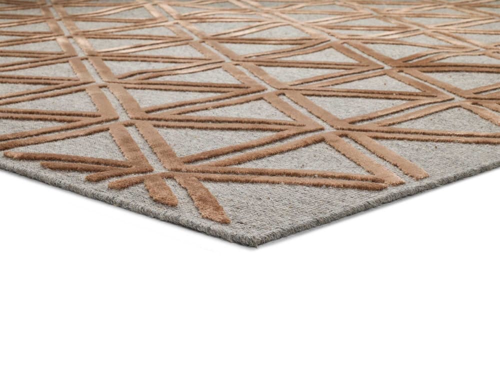 Tapis en laine géométrique cuivre 120x170 cm — vue 4