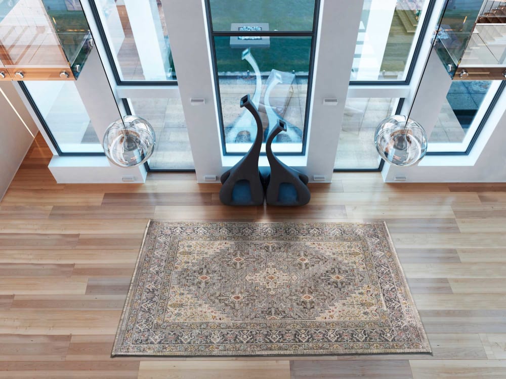 Tapis vintage oriental gris/beige 120x170 cm — vue 3
