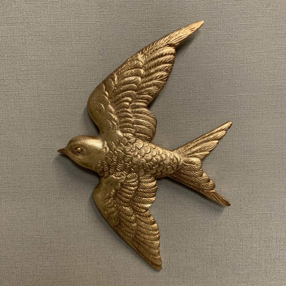 Déco murale oiseau doré 16,5x24,5cm - Maisons du Monde