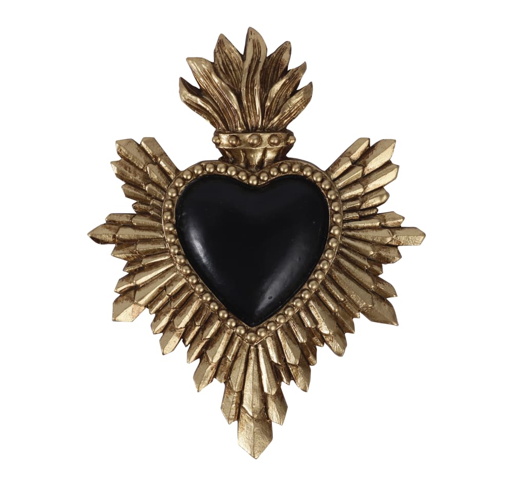 Déco murale ex-voto noir 6,4x8,2cm