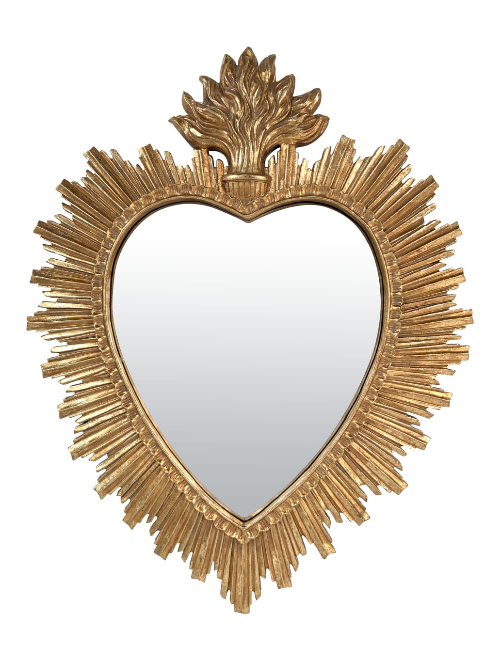 Déco miroir ex-voto coeur soleil 30.8x39.2cm — Beyit