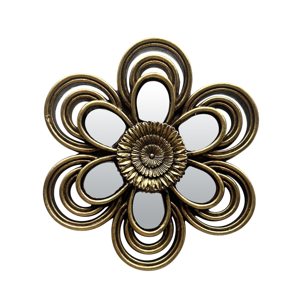 Déco murale fleur miroir diam 11cm