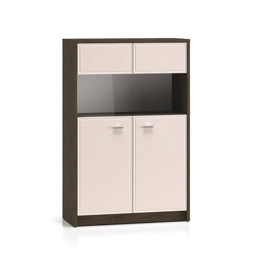 Vaisselier 2 portes panneaux mdf beige