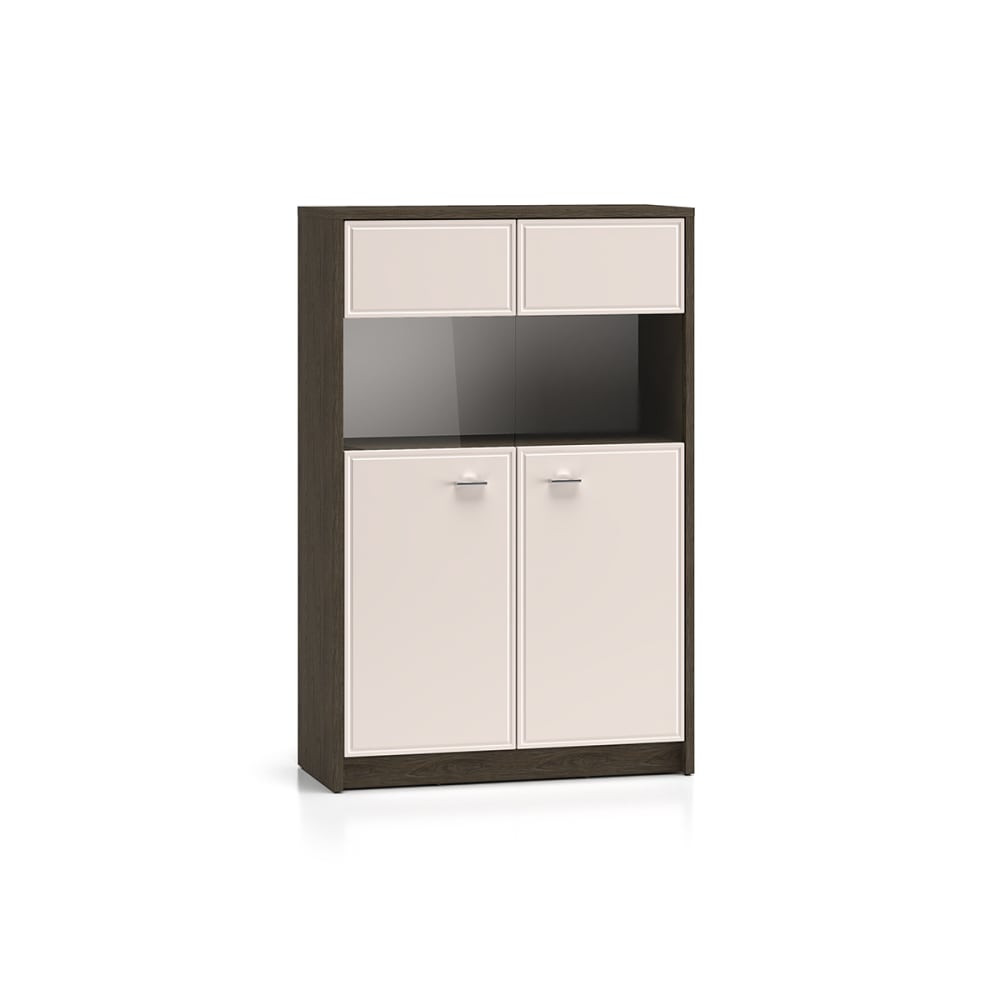 Vaisselier 2 portes stratifiés beige