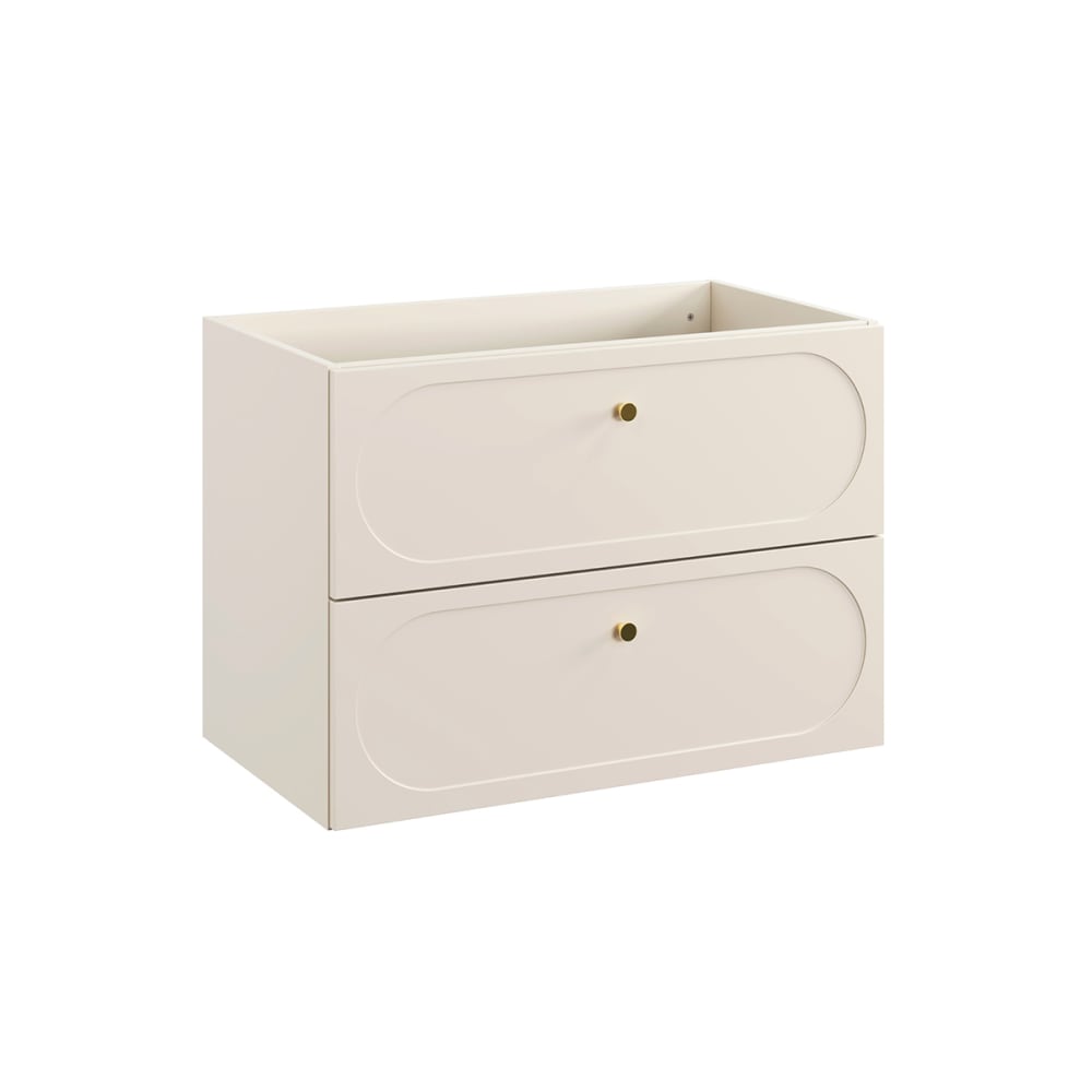 Meuble sous-vasque stratifiés beige sable