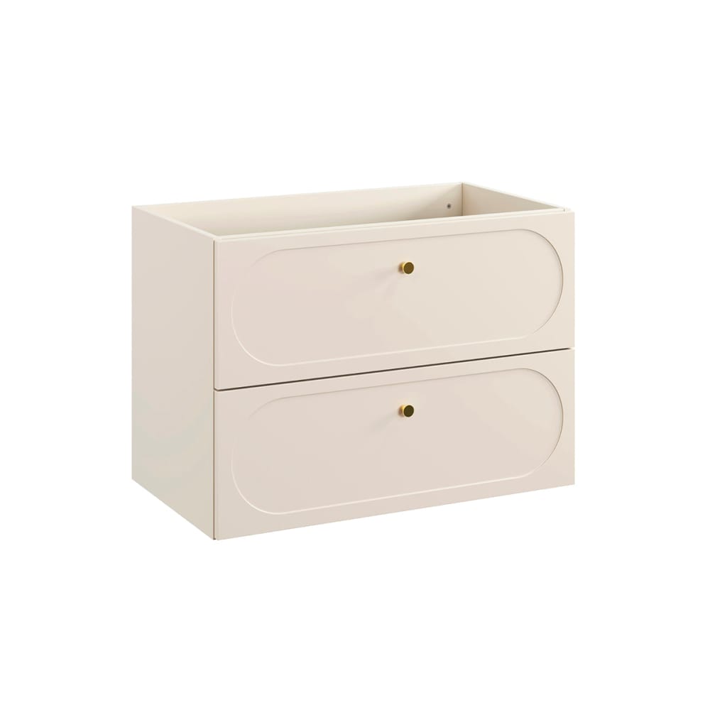 Petits meubles Waschtischunterschrank 80cm Laminat Sandbeige - Spanplatte