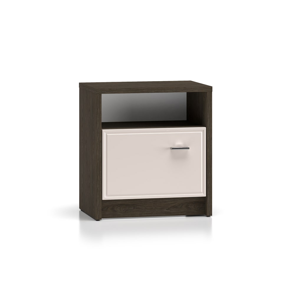 Chevet 1 porte stratifiés beige