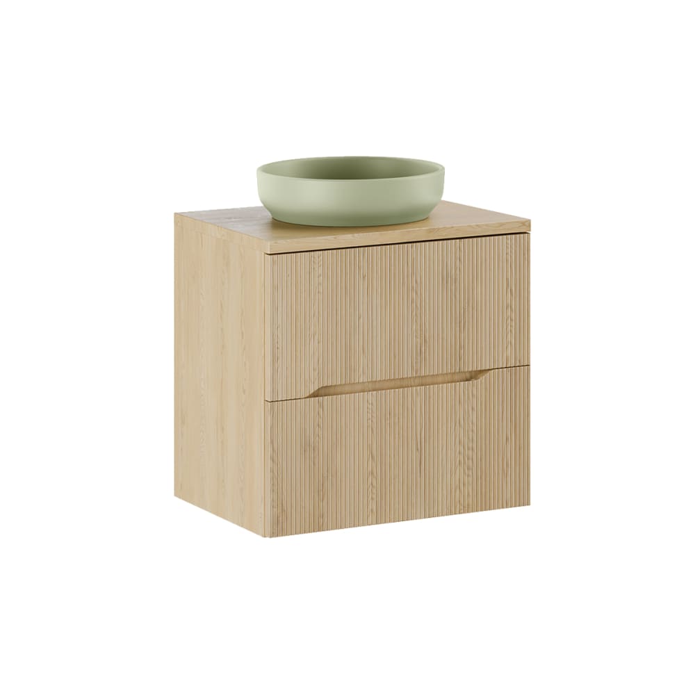 Meuble vasque stratifiés chêne clair