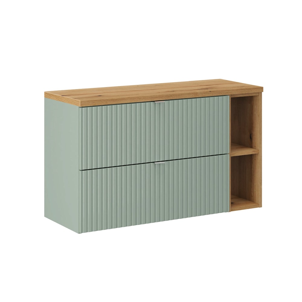Petits meubles Waschbeckenunterschrank 100cm MDF Grün und Holz Grün Spanplatte