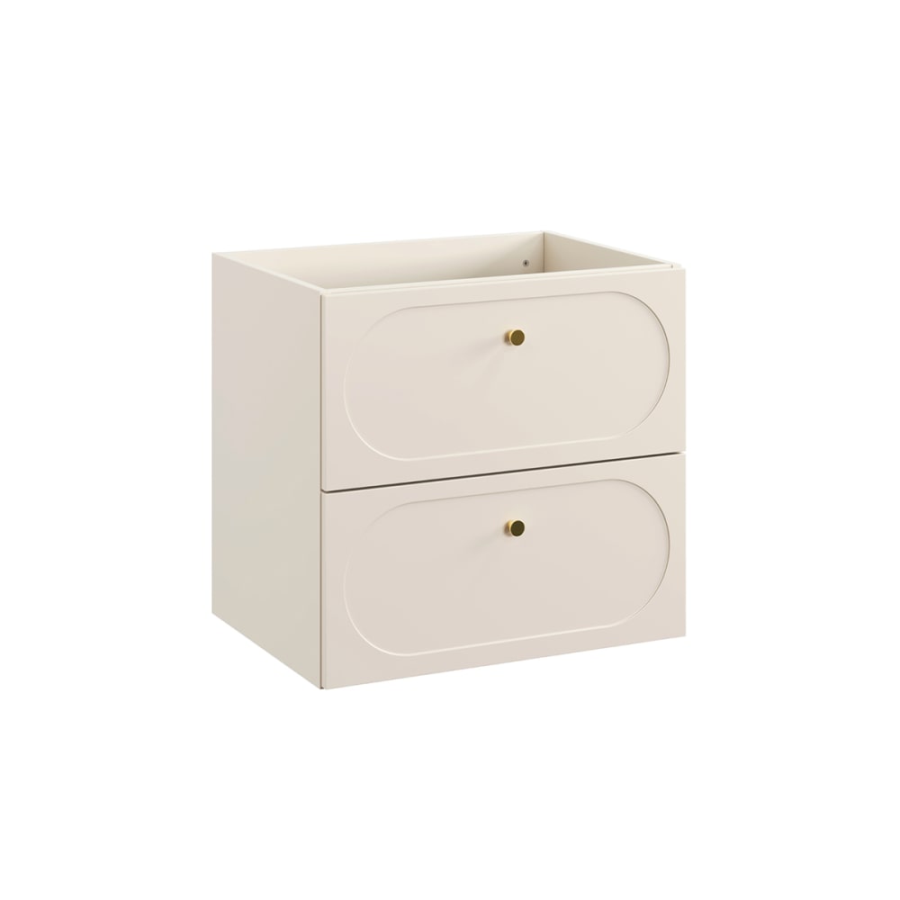 Meuble sous-vasque stratifiés beige sable