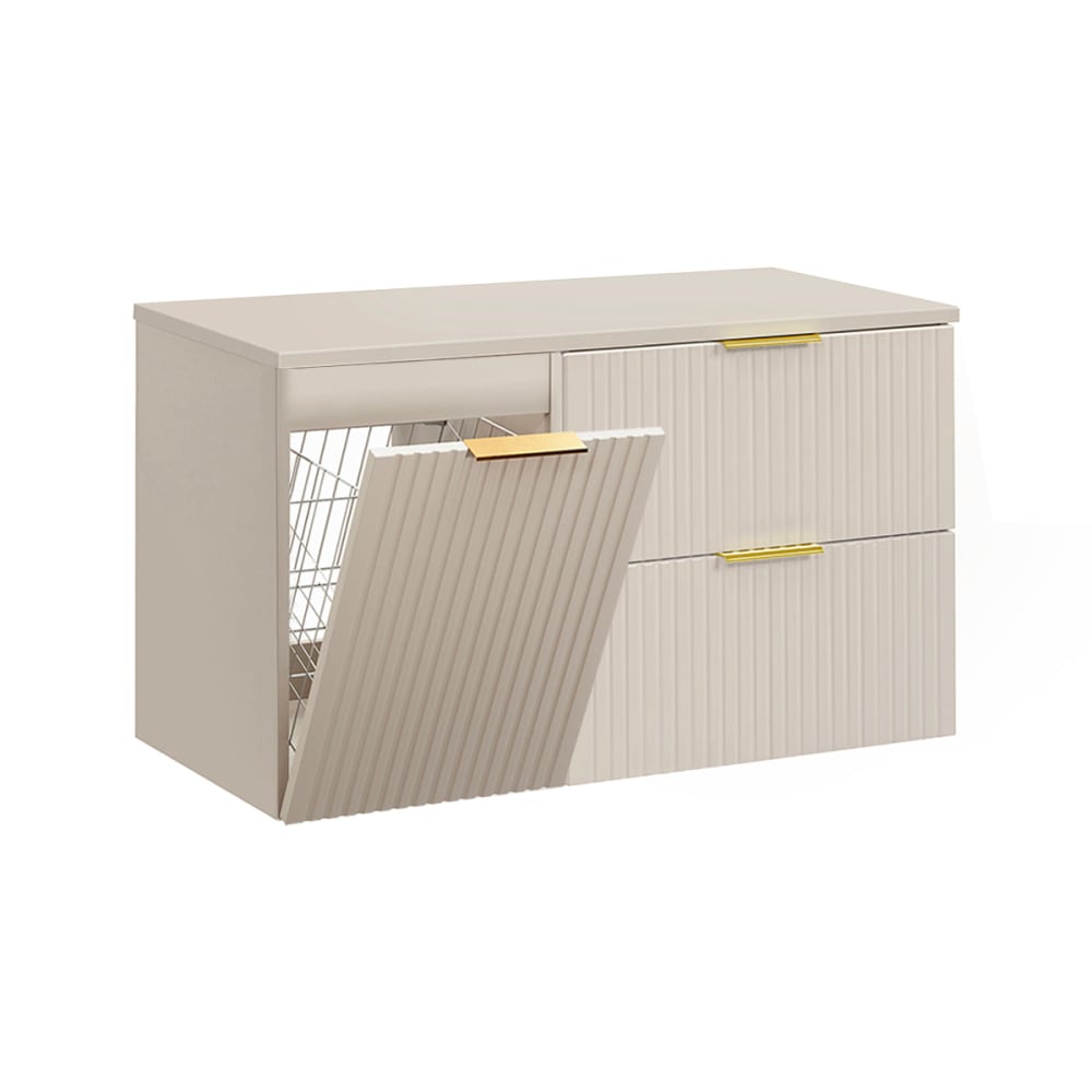 Petits meubles Waschtischunterschrank 100cm MDF Kaschmir Beige Spanplatte