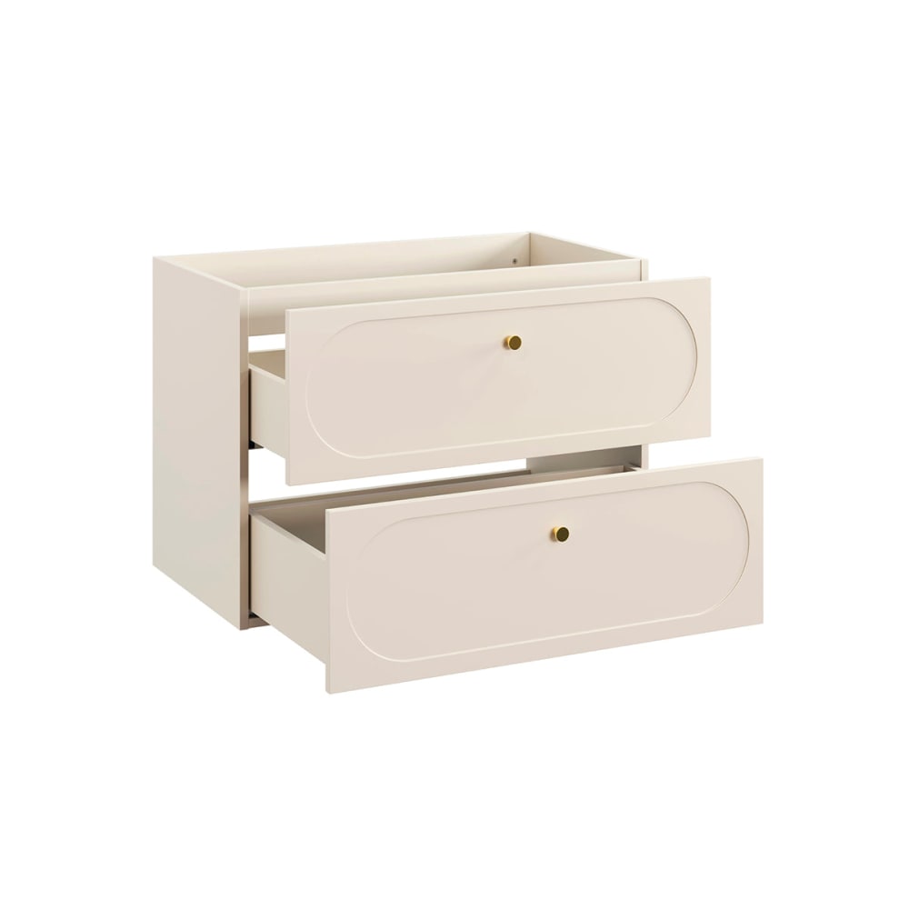 Waschbeckenunterschrank 80cm Laminat Sandbeige - Maisons Du Monde