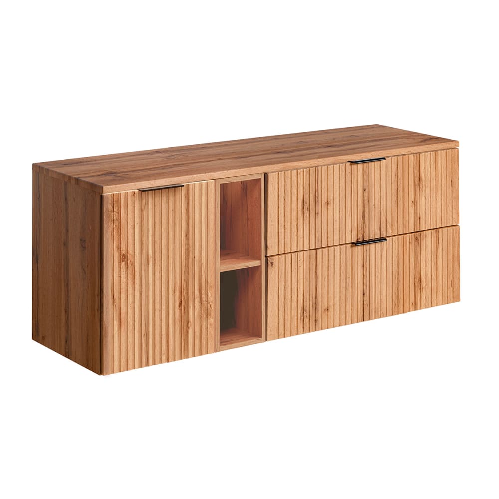 Waschtisch 140cm 2 Nischen Wäschekorb MDF Holz - Maisons Du Monde
