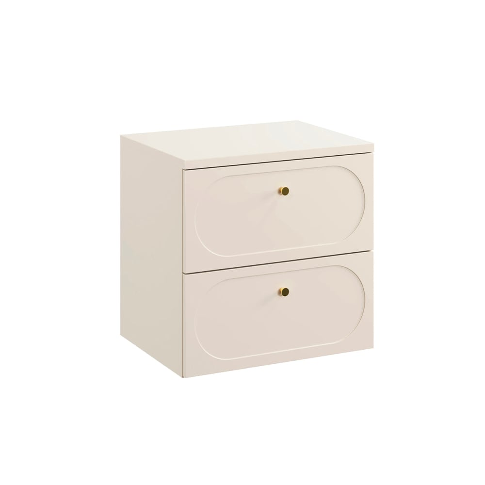 Petits meubles Waschbeckenunterschrank 60cm Laminat Sandbeige - Spanplatte