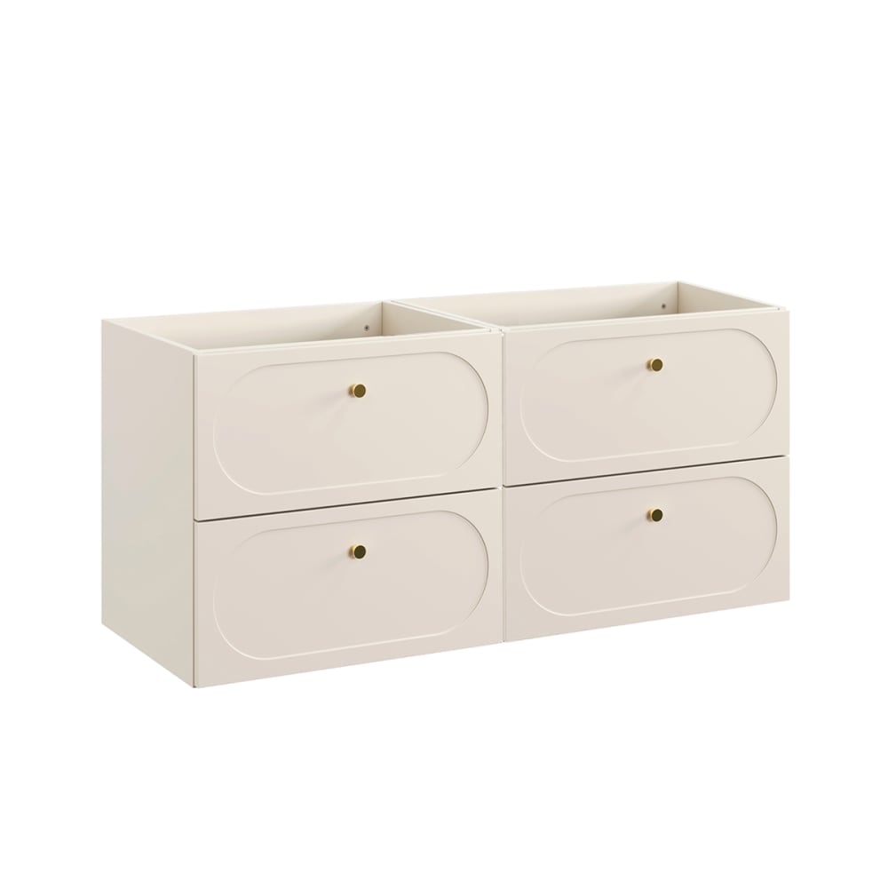 Meuble sous-vasque stratifiés beige sable